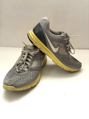 Nike Sneakers, Lunarfly 2 Women s Running Shoes,Size 8.5, Gray/Yellow/Lime Green