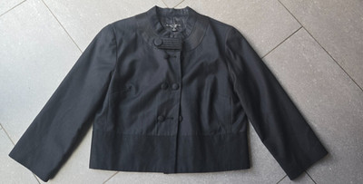 Behnaz Sarafpour Women's Medium Black Wool-blend Formal Dress Jacket