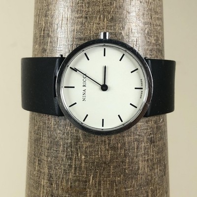 Nina Ricci Womens Watch Black Cuff Strap Swiss Made Nina Ricci Womens Watch Black Cuff Strap Swiss Made
