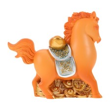  Horse Statue: Horse with Ingot Incense Stick Holder - Chinese Zodiac Feng Shui