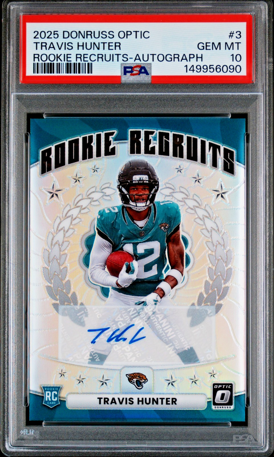 Travis Hunter Panini Donruss Optic Rookie Recruits #3 Autograph