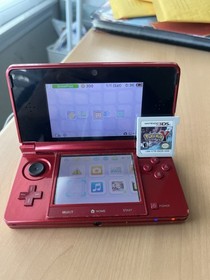 Nintendo 3DS Red Console North America OEM Charger+Pokemon Y READ SHIPS TODAY