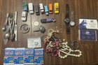 Junk Lot U.S. Proof Set, Wheat Pennies, NFL Football Cards 1991, Vtg Toy Cars — photo 2