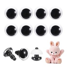 16mm Moon Safety Eyes, 50Pcs Realistic Doll Crocheting Safety Eyes Black