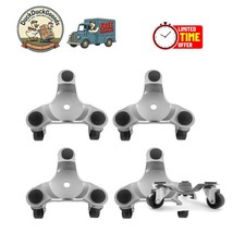 Heavy-Duty 4-Piece Steel Tri-Dolly Set with Superior Swivel Action