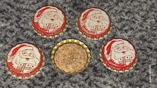 Santa B-1 Lemon Lime Soda Cork Lined Soda Bottle Cap; Unused Cork LOT OF 5