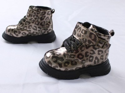 OshKosh B'gosh Toddler Girls' Cheetah Print Lace-Up Boots AC2 Brown US:5 EU:20