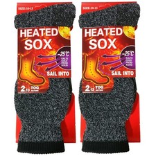 2X Men's Winter Heavy Duty Thermal Heat Crew Socks Extreme Cold Insulated 10-13