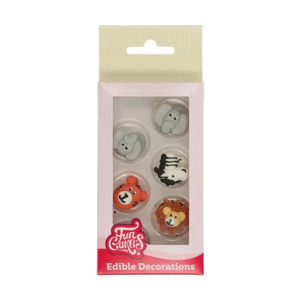 Safari Animals Sugar Decorations Set Of 12