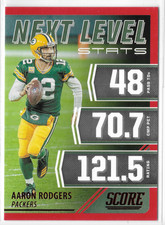 2021 Score Next Level Stats Red #NL4 Aaron Rodgers Green Bay Packers California