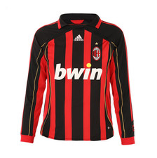 Maglia calcio AC Milá 2006-07 Kaká #22 Home rossa e nera manica corta uomo retrò