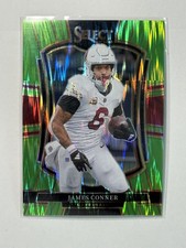 2025 Panini Select - Premier Level James Conner #123 Neon Green Shock Prizm /699