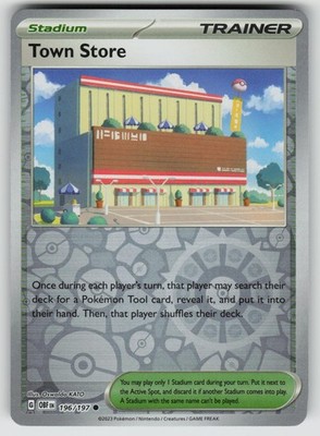 Town Store 196/197 Common Obsidian Flames Pokemon Reverse Holo Near Mint
