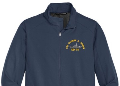 USS EUGENE A GREENE DD-711 Soft Shell Jacket.  New.  U.S. Navy