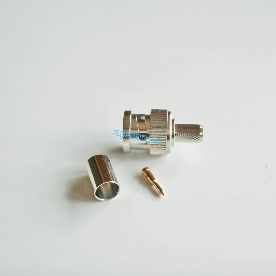 10X BNC male Q9 plug crimp for RG8X RG-8X LMR240 coax cable RF Connector - Image 3 of 3