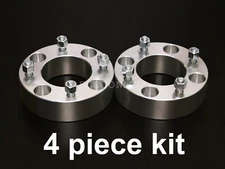 (4) 1.5" Thick 4x137 4/137 ATV Wheel Spacers 10x1.25 Studs Cone Seat Nuts Silver