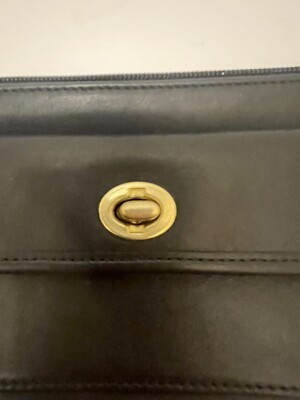 COACH Vintage Black Front Flap Turn Lock pocket Clutch Wristlet | eBay