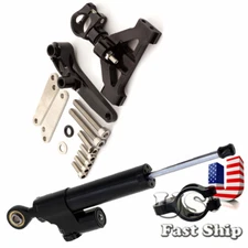 USA For Kawasaki ZX14R 06-16 Steering Damper Stabilizer Linear Bracket Kit Set