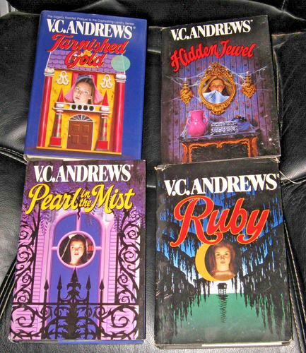 VTG LOT 4 VC V.C. Andrews HCDJ Hardcovers Ruby Pearl Jewel Gold 1990's Landry - Picture 2 of 6