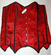 Adore Me Red and Black Boned Corset Women's Size 1X NWT