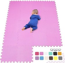 BABY PLAYMAT, LARGE EVA FOAM JIGSAW PUZZLE FLOOR MAT, EIGHTEEN 30CM SQUARE TILES