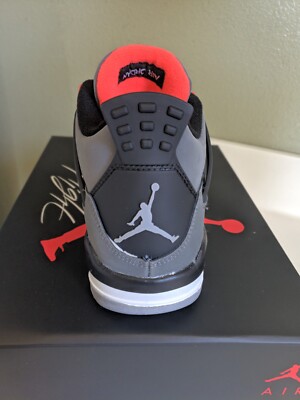 SIZE 6 YOUTH = 7.5 WOMEN] nike air jordan 4 retro infrared cement