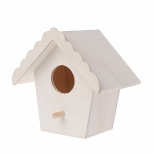 Heart Shaped Bird Natural Wood Nest Wall Mounted Parakeets