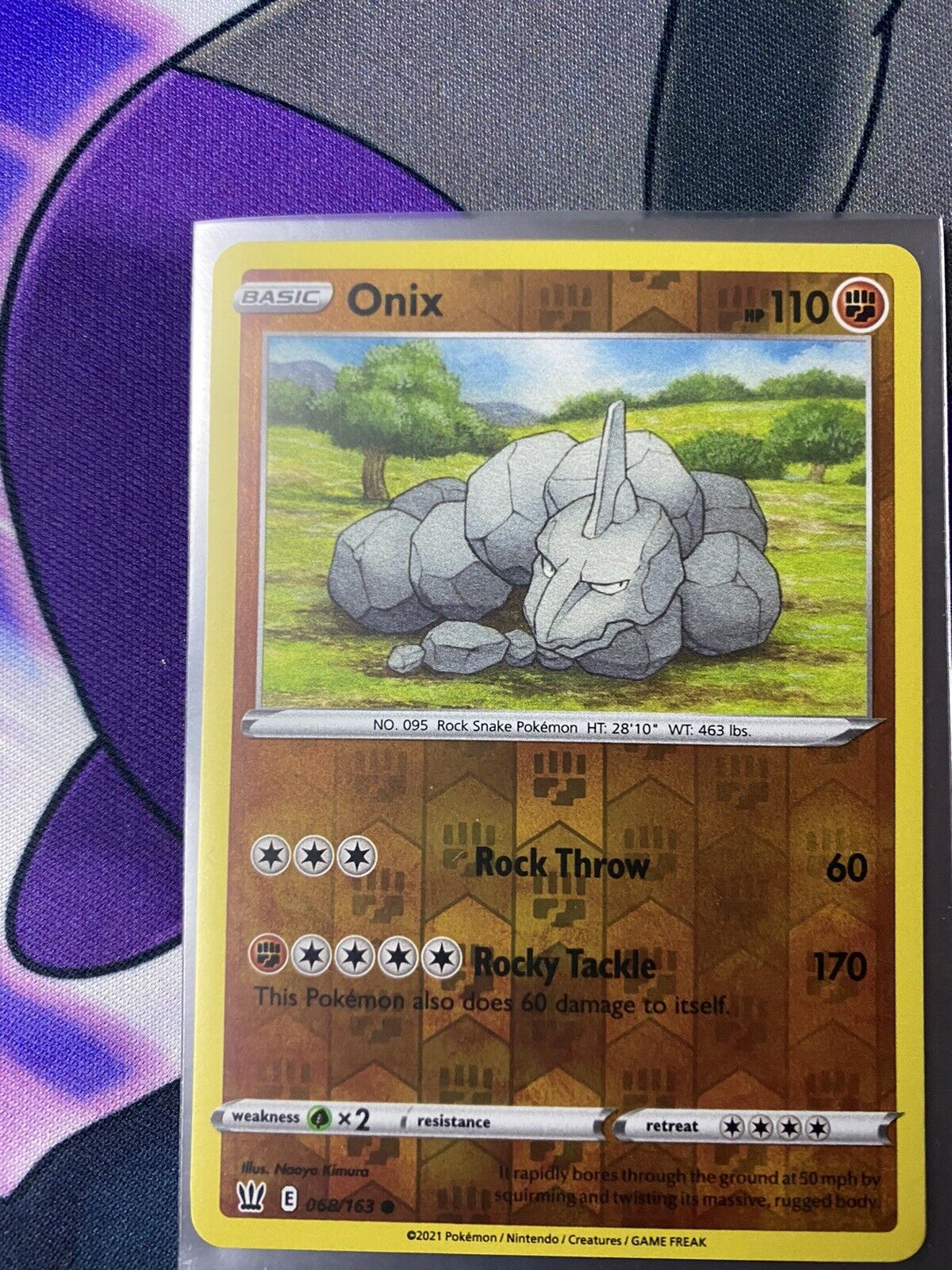 4x Onix - 068/163 - Common - Reverse Holo NM-Mint Pokemon SWSH05 - Battle  Styles