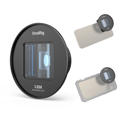 SmallRig 1.33X Anamorphic Lens w/ T-Mount fr Mobile Phone for iPhone 15/14/13/12