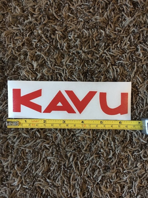 Kavu Sticker Decal Red Approx 6.5"