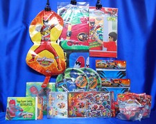 Power Rangers Party  12 2 Plates Tablecloth Napkin Stickers Balloon Loot Bags