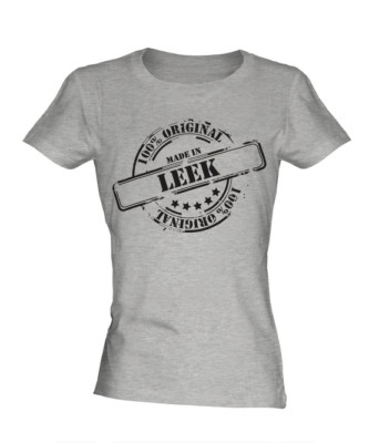 MADE IN LEEK DAMEN T-SHIRT GESCHENK WEIHNACHTEN GEBURTSTAG 18. 30. 40. 50. 60.