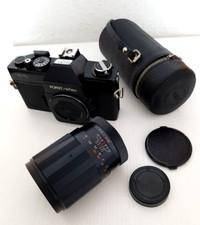 Porst Reflex C-TL Kamera mit Objektiv Porst Tele 1:3,5/135mm - Auto 55mm Köcher