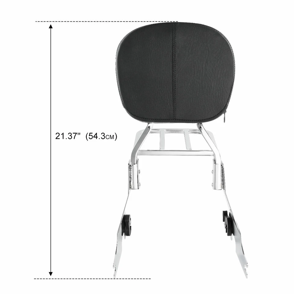 Kit de acoplamiento y portaequipajes con respaldo de barra baja Sissy para Harley Sportster 04-22 EE. UU. Foto 4 de 4