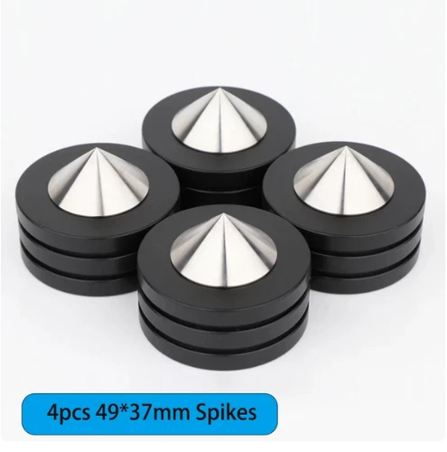 4 STCK. Stahl Isolierung Füße Pads Lautsprecher Spikes Ständer HiFi Verstärker Kegel Halterungen - Bild 7 von 29