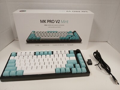 Inland MK Pro V2 Mint RGB Mechanical Gaming Keyboard, Red Linear Switches