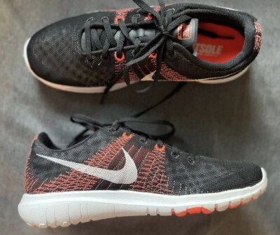 Nike Women US Flex Fury Black Coral Pink Mesh Running