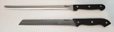 Ronco Showtime Six Star Stainless Steel Knives Carving #2 Bread #4 Set Of 2
