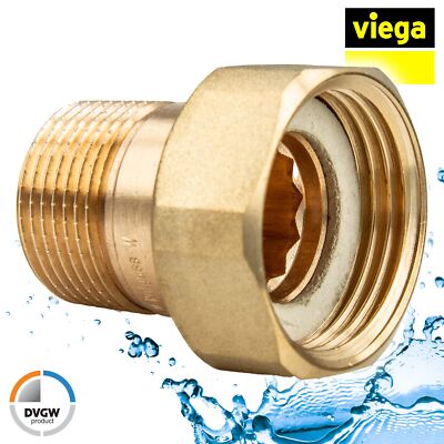 VIEGA Rotguss Anschlussverschraubung AG/IG - Modell 3335 - flachdichtend 