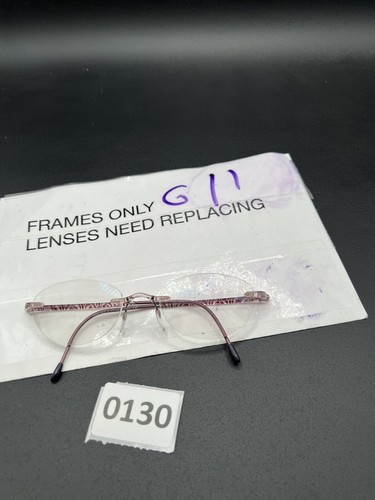 Silhouette SPX 1520 10 6056 Brown Purple Rimless Eyeglasses Frames 17 135