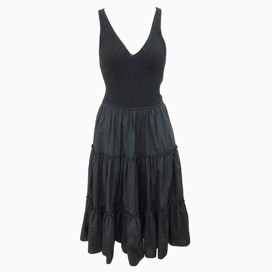 evereve black dress EVEREVE Women's Maddie Knit Dress, Size Medium, Black main image 0