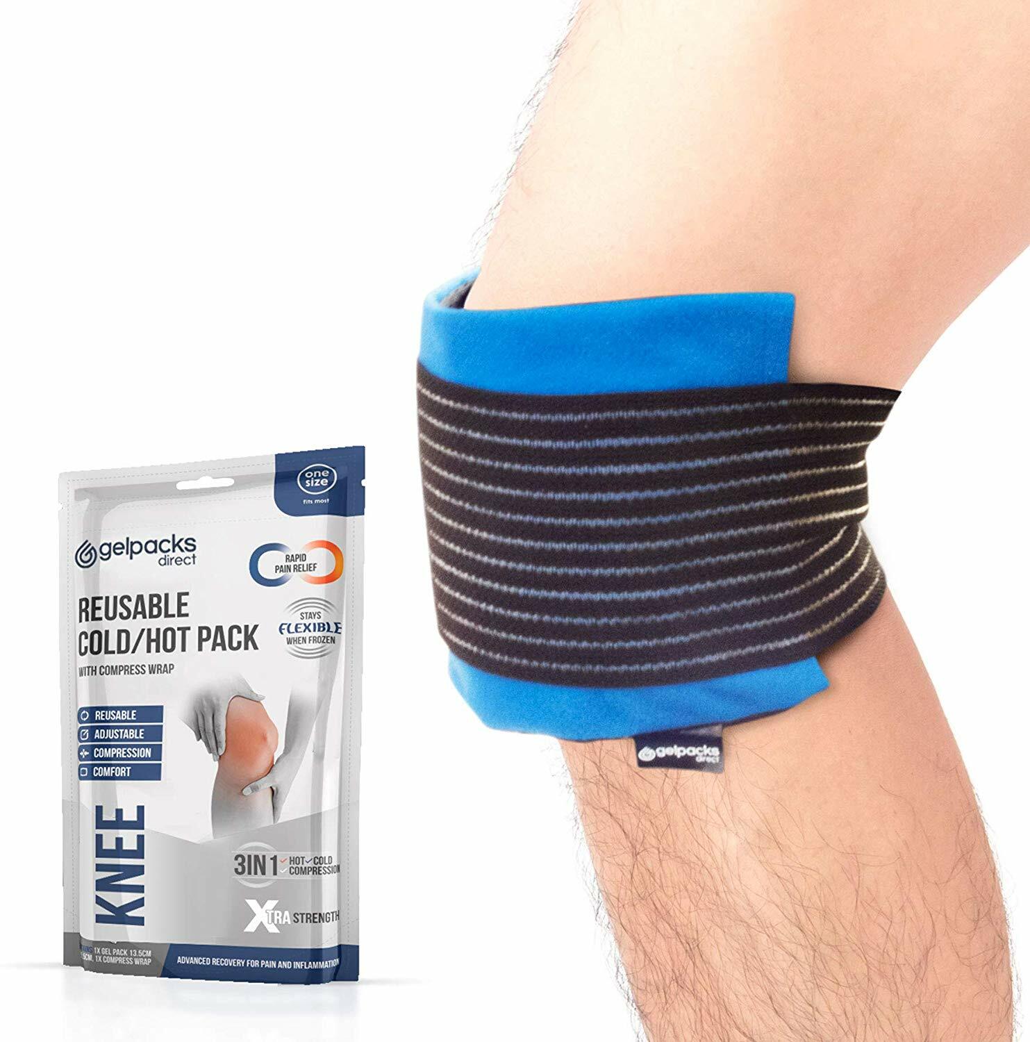 Ice Pack For Knee Injuries Reusable Gel Hot Cold Replacement Surgery