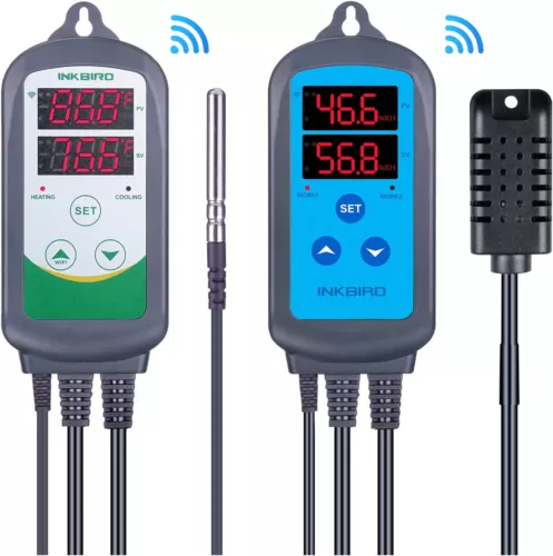 Inkbird Temperature Humidity Controller WiFi 2.4G Thermostat Outlets Humidistat