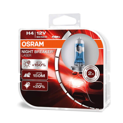 OSRAM Duo Box Night Breaker Laser +150% Next Generation H4 60/55W 64193NL