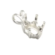 Oval 6-Prong Pre-notched Pendant Mounting