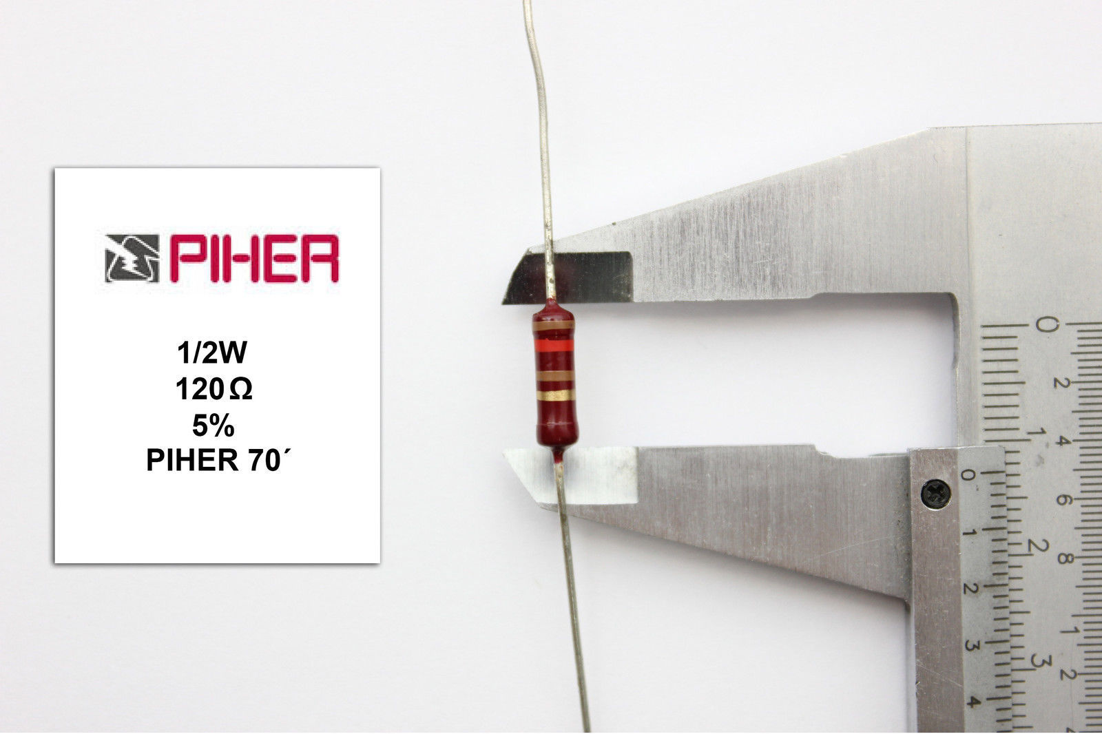 VINTAGE PIHER RESISTOR. 1/2W 120Ohm 120R 5 *1 PC* NEW ORIGINAL+ 1970´S