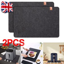 2X Air Fryer Heatproof Kitchen Surface Worktop Protector Heat Resistant Mat