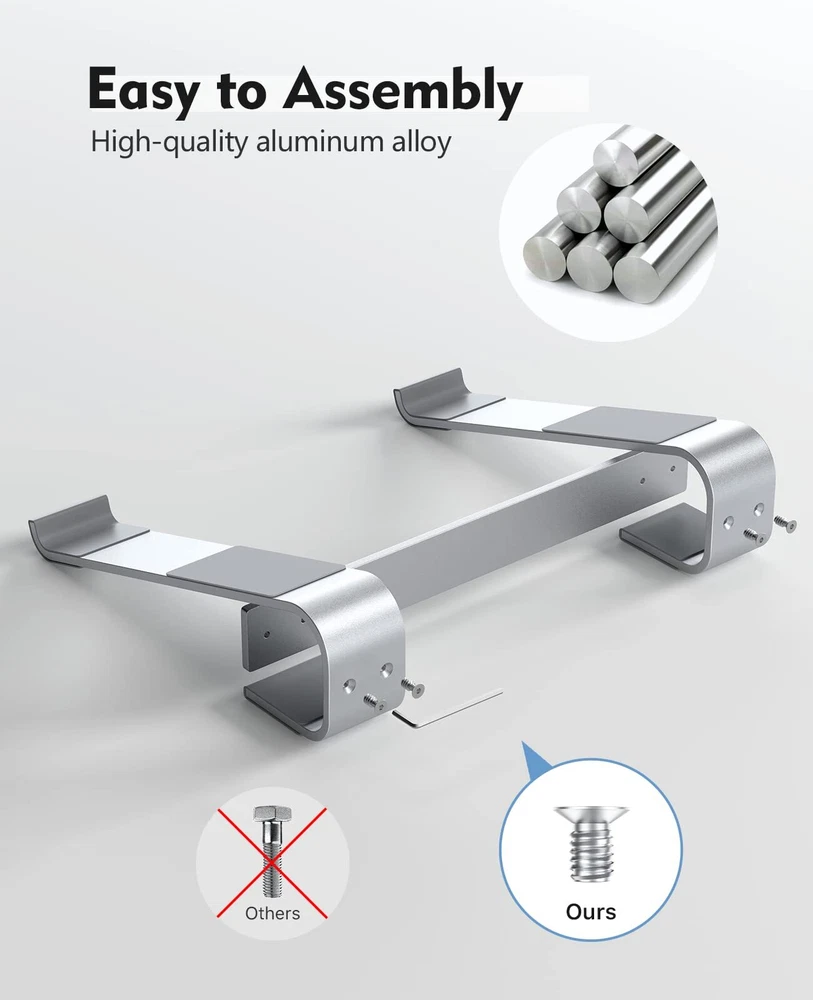 Laptop Stand for DeskAluminum Computer Stand for CoolingSturdy Stable Ergonom...