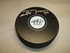 Chris Mason Signed Nashville Predators Hockey Puck Autographed 1A