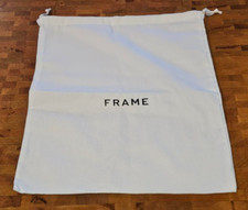 Frame "Frame" Dust Bag White Shoe Purse Clothing Cotton 16" x13.5"